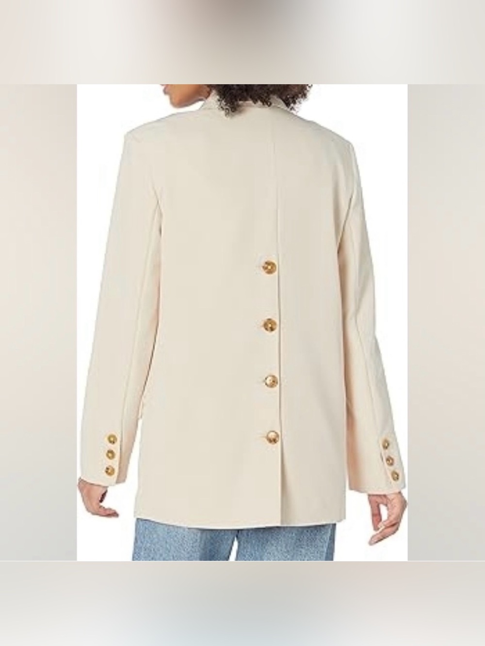 Steve Madden | Women’s Cream Button-Back Blazer Jacket